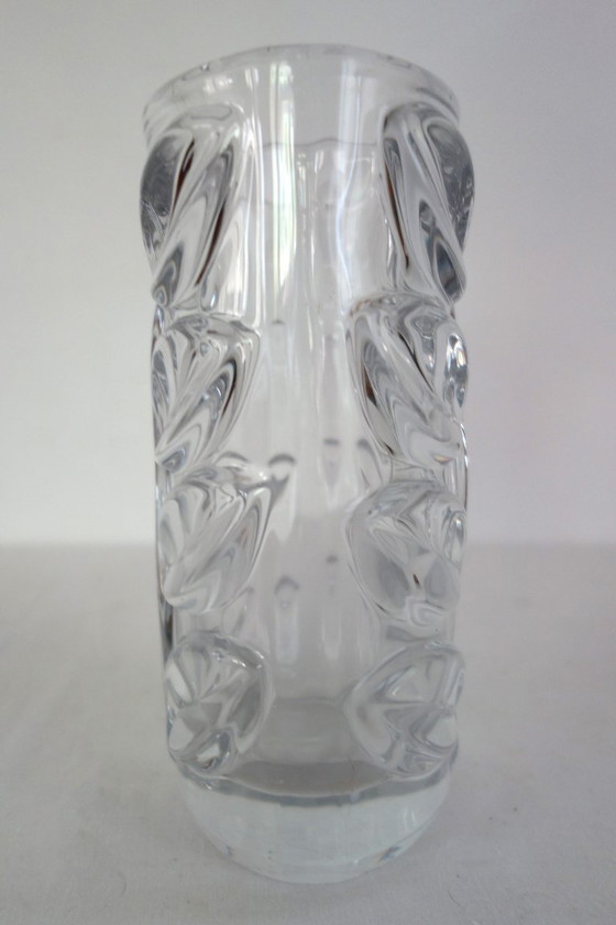 Image 1 of Jarrón antiguo de cristal con follaje Vannes