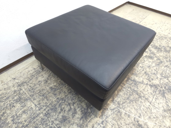 Image 1 of Walter Knoll Foster leren kruk, echt leer, bank, bovenblad