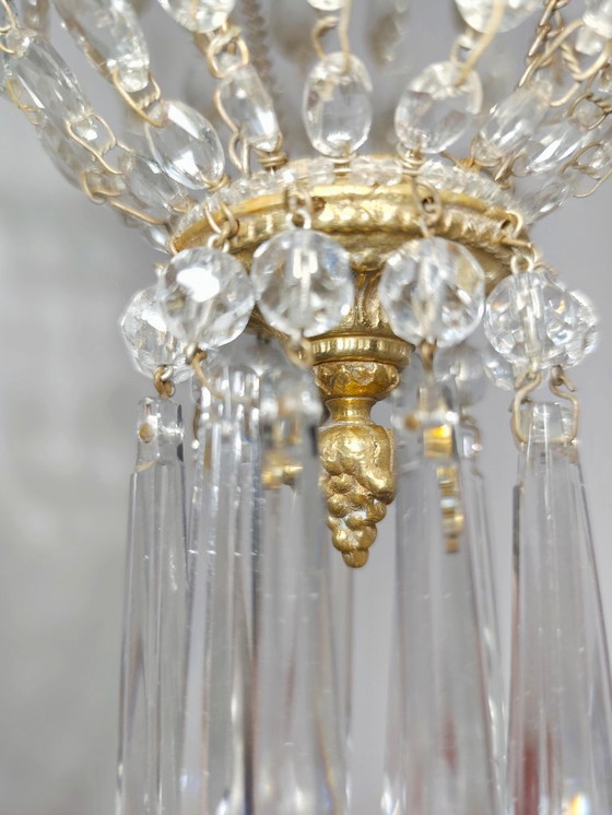 Image 1 of Lampada da soffitto in cristallo. Spagna, anni '50.