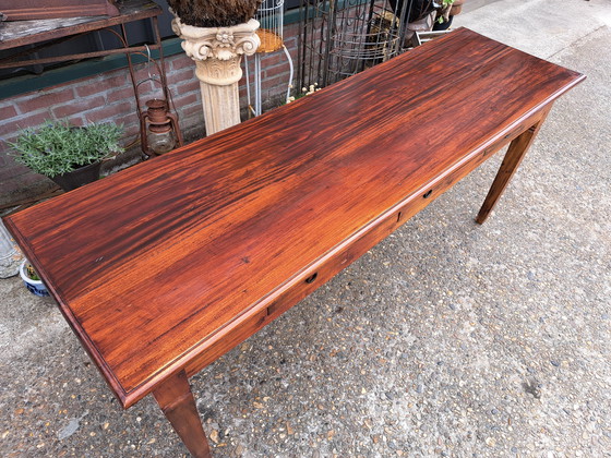 Image 1 of Large side table, wall console, hall table, chest of drawers, light signs of use 180x55cm and 78cm high.