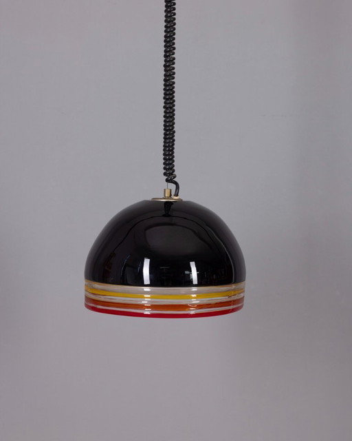 Suspension en verre de Murano des années 1970, conçue par R. Pamio et R. Toso pour Leucos