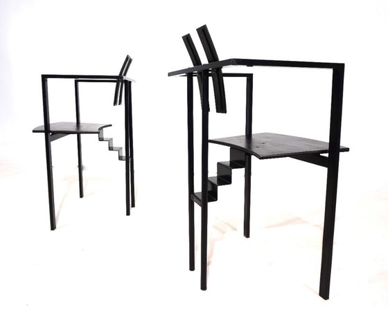 Image 1 of Ensemble de deux chaises de salle à manger KFF Trix Memphis par Karl Friedrich Förster, 1988