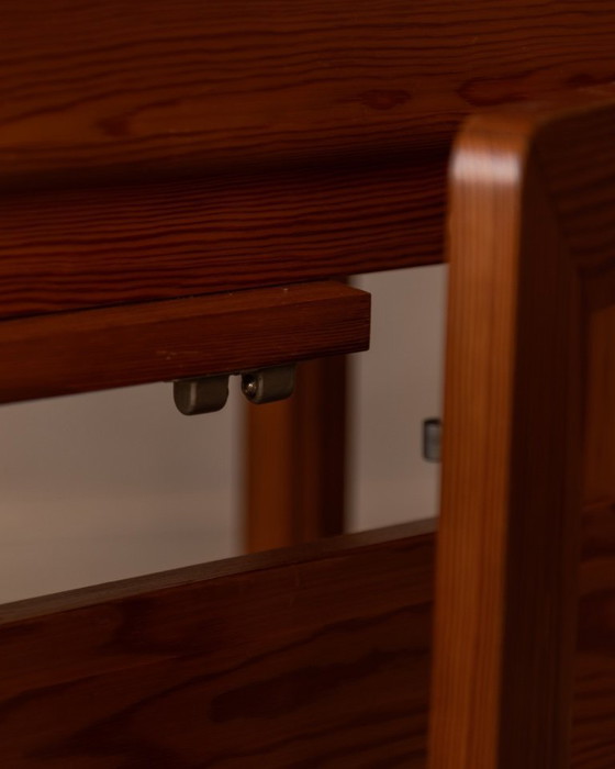 Image 1 of Carrello di servizio pieghevole vintage in pino, anni '70