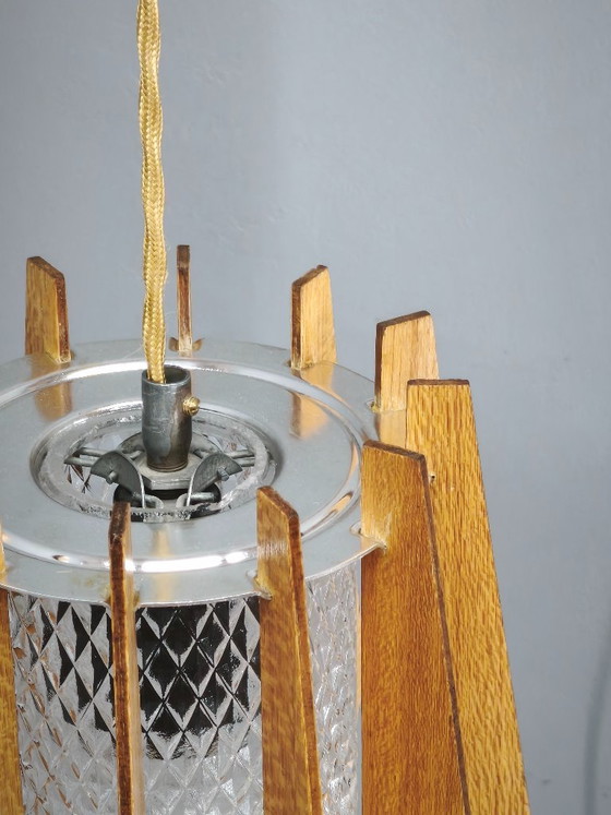 Pair of Dřevo Humpolec Adjustable Swing Arm Wall Lamps, 1960s, Wall lights, Wood, Brown (photo 7 of 16)
