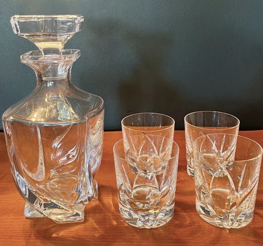 Cristal Vintage Whisky Set 5 Pieces Cristal De Sevres