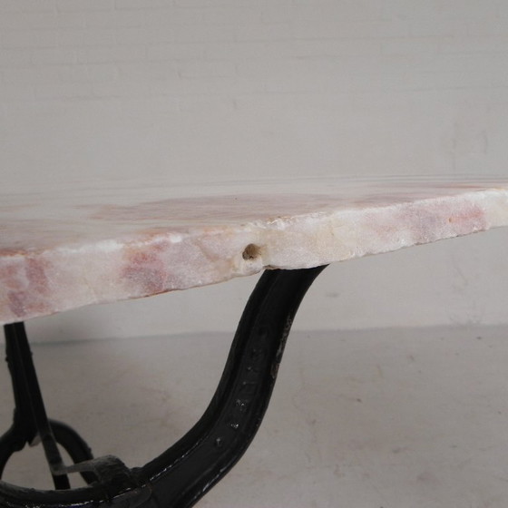 Image 1 of Table de bistrot avec plateau en marbre sur piètement en fonte, PARIS, années 1930