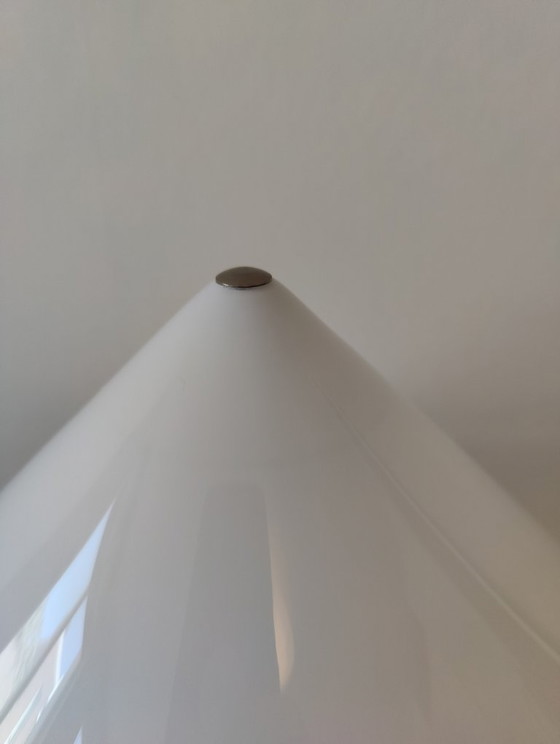 Image 1 of Vintage 1980s plexiglass lamp with partially transparent shade
