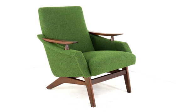 Image 1 of Vintage fauteuil stoel 'Breda' nieuw gestoffeerd