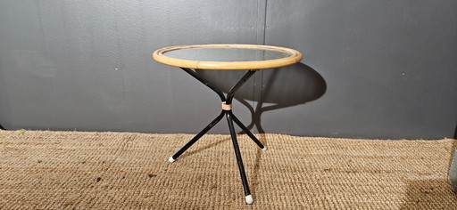 Rohé Noordwolde side table – rattan – 1950s/60s