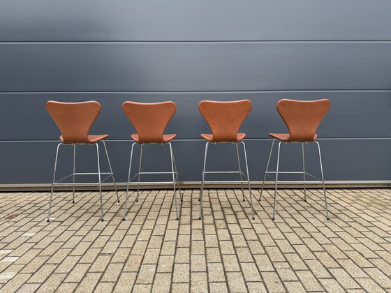Image 1 of Fritz Hansen series 7 Bar stools Arne Jacobsen NEW!!