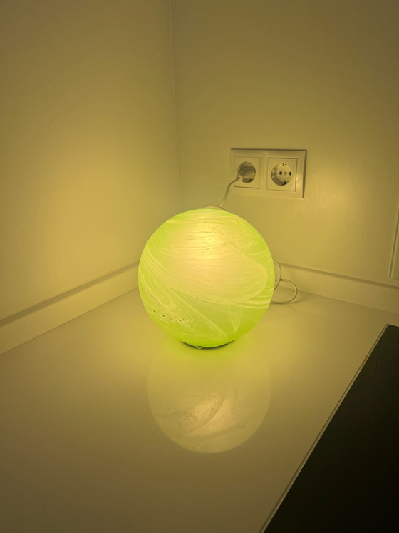 Lampe Honsel vintage planète verte space age – Verre (photo 6 of 6)