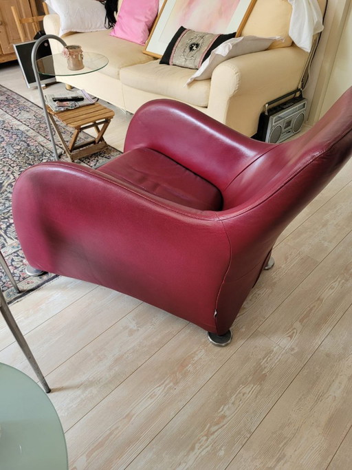 Montis Loge Poltrona – Pelle Rosso Bordeaux – Gerard Van Den Berg