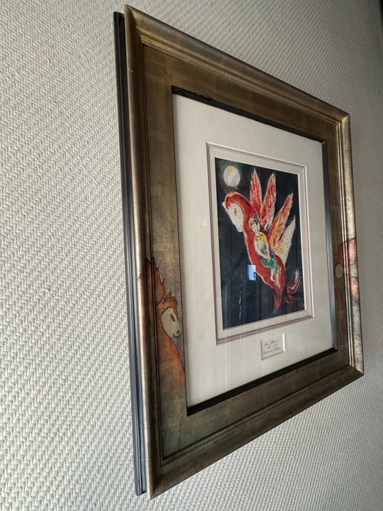 Marc Chagall, "Arabian Nights" in exclusive, hand-painted unique frame, Lithographs & prints, Paper, Wood (photo 2 of 5)