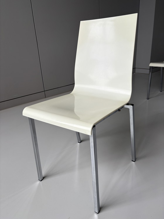 Image 1 of 6 x Pedrali Kuadra 1101 Stühle Weiß Chrom