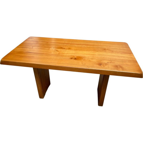 Image 1 of Vintage T14 elm table by Pierre Chapo, 1960