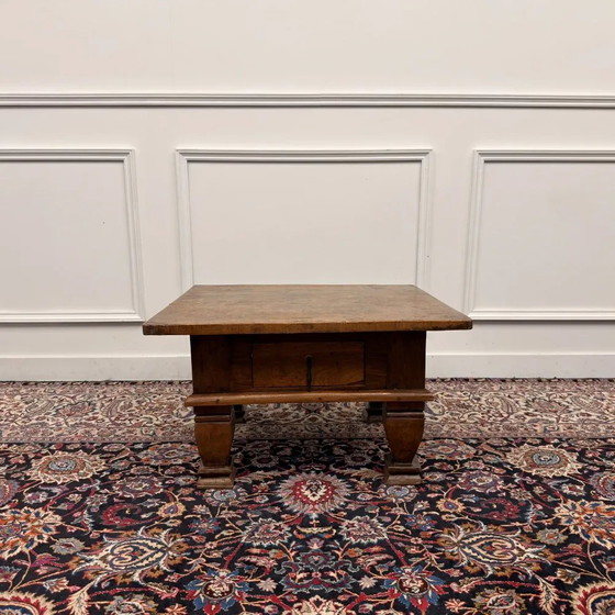 Mesa auxiliar española antigua, Mesas de centro, Madera, Marrón, Chesterfield (foto 2 de 8)