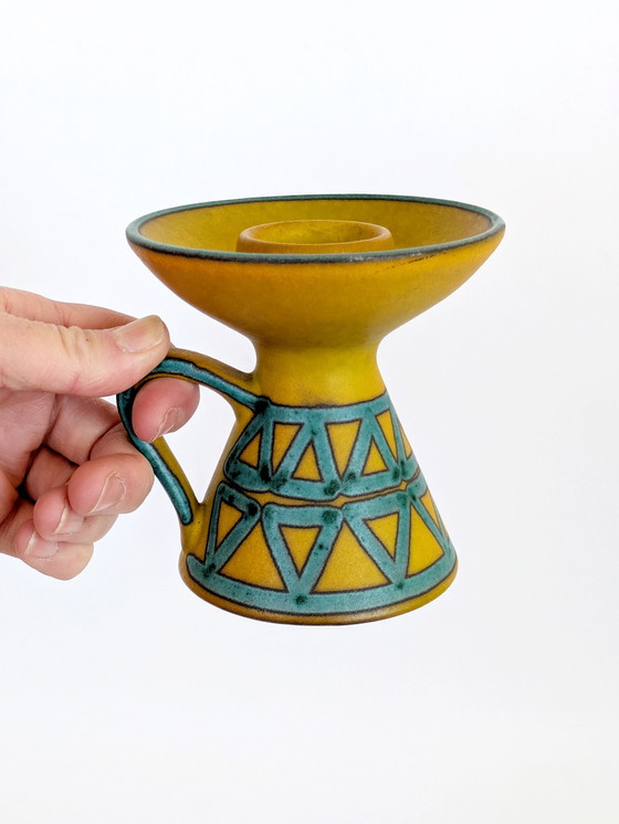 Image 1 of Candelabro Ceramano de mediados de siglo | Cerámica de Alemania Occidental, década de 1960