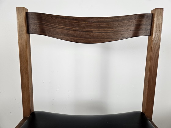 Image 1 of Scandinavian Style Chairs In Teak And Leather