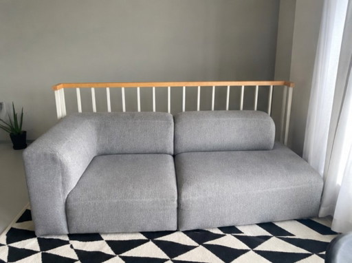 Sofá Bolia Angle, 2 módulos, gris claro – modulaire banken, Textile