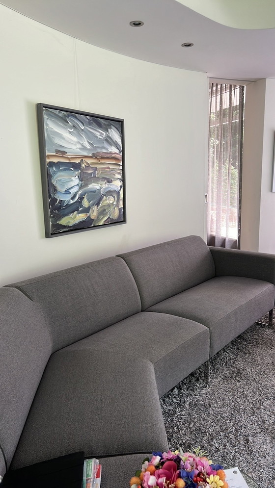 Image 1 of Artifort Mare zithoek ploegstof prairi 89 poten rvs gepolijst 