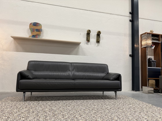 Image 1 of Leolux Bora Balanza Sofa 3.5 Seater Raffino Gray Leather