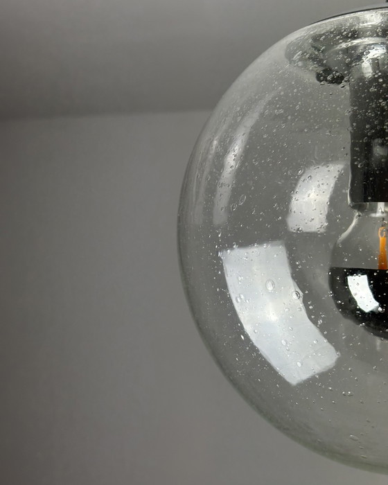 Image 1 of Vetro anni &#39;60, Limburgo, Lampada vintage di metà secolo, Vetro a bolle, Lampada a sospensione, Germania, Minimalismo, Era s