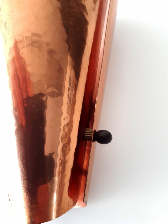 Image 1 of Set di 2 lampade a sospensione brutaliste in rame di E.S. Horn Aalestrup, anni '60