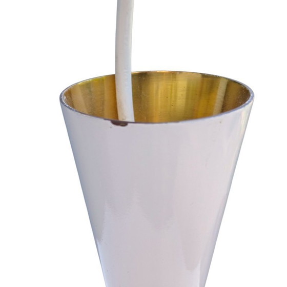 Image 1 of Set mit 2 Tom Dixon Beat Light Tall Pendelleuchten – Weiß/Messing