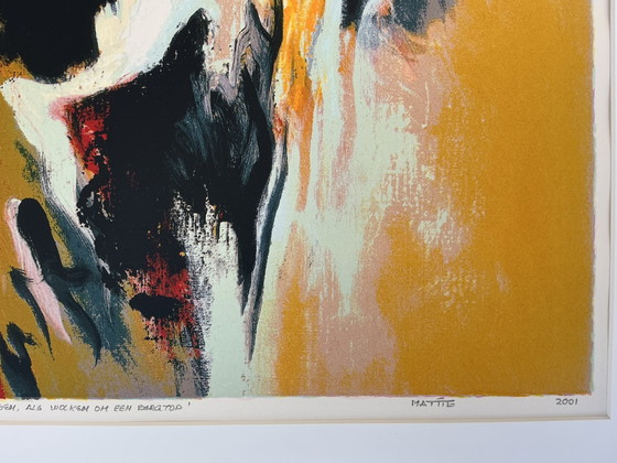 Mattie Schilders - Rochers Jaunes, Comme Nuages Autour D'un Sommet, Sérigraphie – Objets d'art, Glass, Paper (photo 6 of 15)
