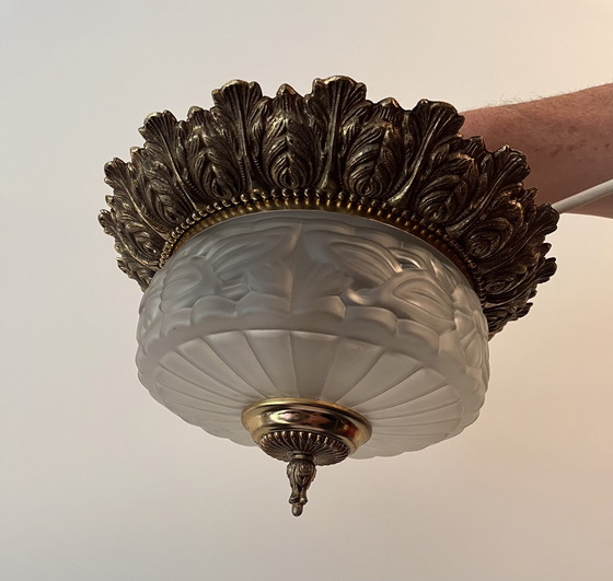 Image 1 of Art-Deco-Deckenlampe Vermutlich 1950er Jahre