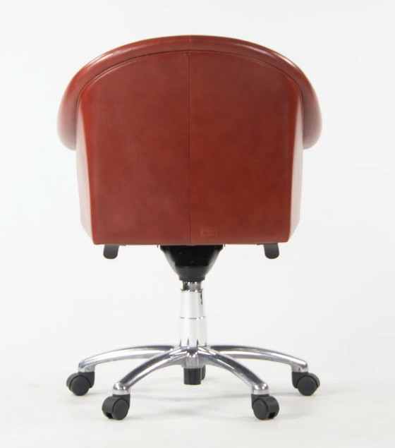 Image 1 of 6x Vintage Poltrona Frau "Sinan" design bureaustoelen