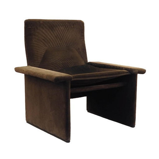 Corduroy armchair, Italian design, 1970s, production: Italy