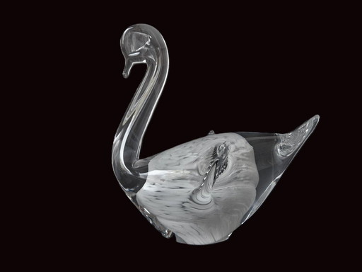 Hovmantorp (Svezia) - Cigno scultura in vetro