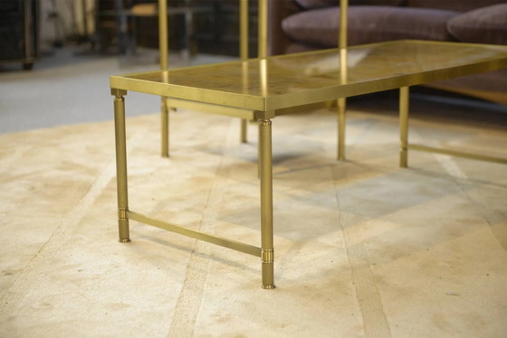 Neoklassisches Couchtisch-Set mit 2 Beistelltischen, Spiegelglas, 1980er Jahre. – Couchtische, Kristall (photo 2 of 13)