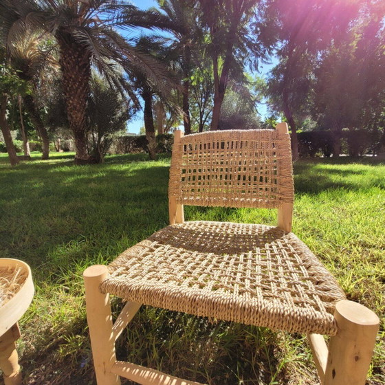 Fauteuil en corde et bois d'eucalyptus (photo 2 of 5)