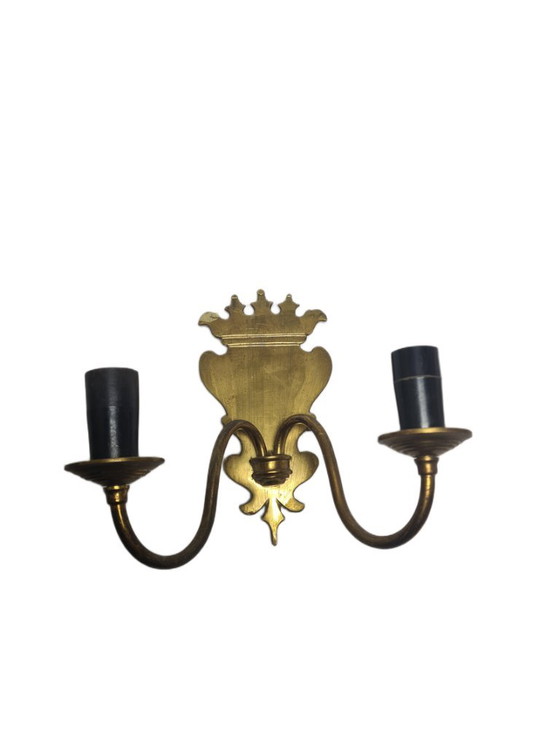 Two-Armed Wall Lamp, Sweden, 1970s – Wall lights, Brass (photo 8 of 10)