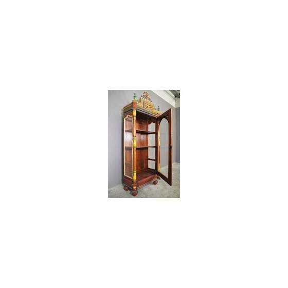 Image 1 of Vintage carved wooden closet