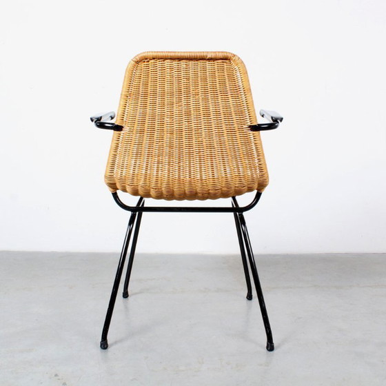 Image 1 of Rohé Noordwolde Rattan-Esszimmerstuhl mit Armlehnen