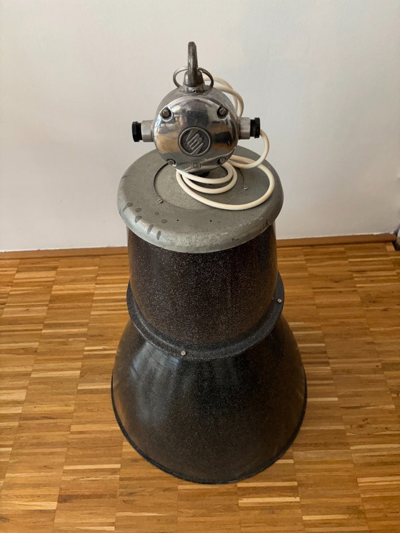 Vintage Industrial Pendant Light – Elektrosvit, Pendant lamps, Metal, Chrome (photo 5 of 5)