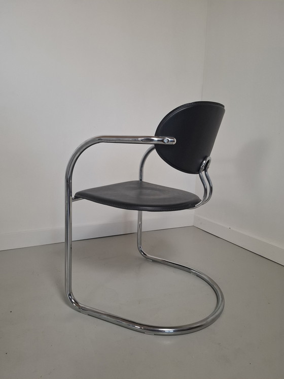 Image 1 of Effezeta Post modern eettafel set met 5 stoelen italian Design jaren 80 