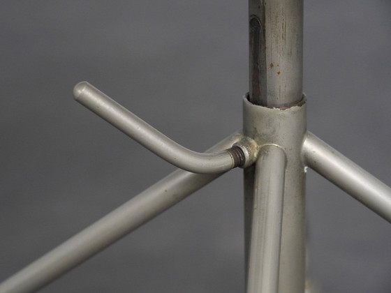 First Edition Arne Jacobsen Model 3217 Office Chair for Fritz Hansen, Denmark, 1950s, Metal, Silver, Vintage (photo 10 of 12)