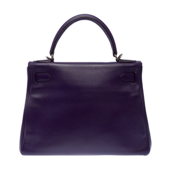 Image 1 of HERMES Kelly 28 in Purple Leather