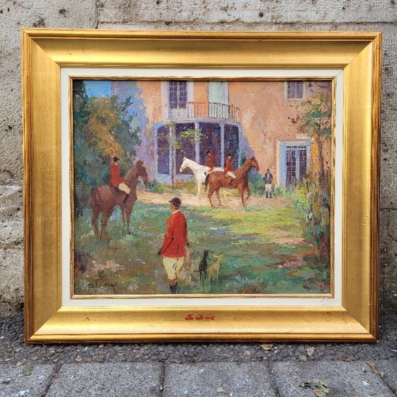 Image 1 of «Au club hippique» Fran Baró, XXe siècle – Valence, Espagne