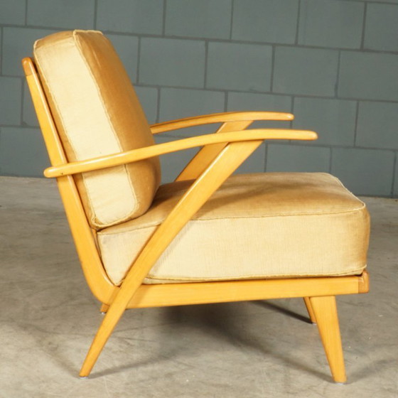 Image 1 of Danish lounge armchairs – walnut – 1960s