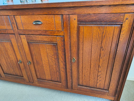 Cherry wood sideboard with doors and drawers, Brown, Vintage (photo 2 of 5)