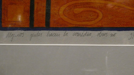 Sérigraphie Clemens Briels dans un beau cadre - Algunos Gentes Hacen la Comedia, Otros No (photo 9 of 13)