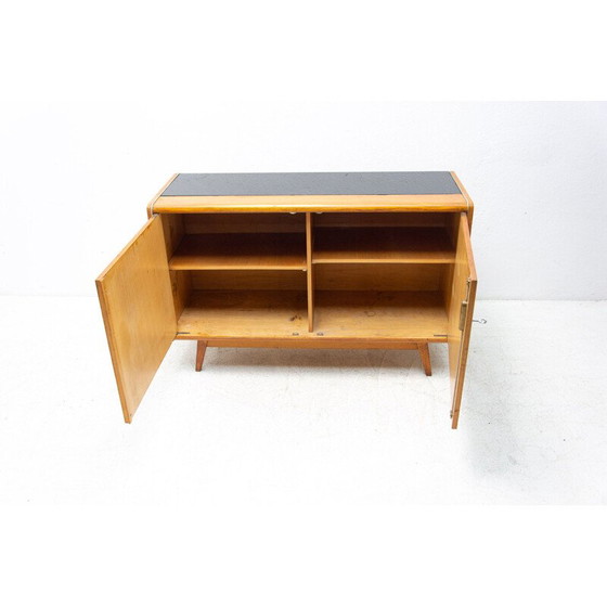 Image 1 of Vintage sideboard in beech and opaxite glass by Hubert Nepožitek and Bohumil Landsman for Jitona, 1960