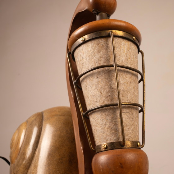 Aldo Tura Parchment Snail Table Lamp Mid Century 1940 – Paper, Brass, Mid Century Modern (photo 24 of 27)