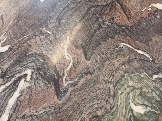 Image 1 of Vintage marmeren salontafel uit de jaren 70.