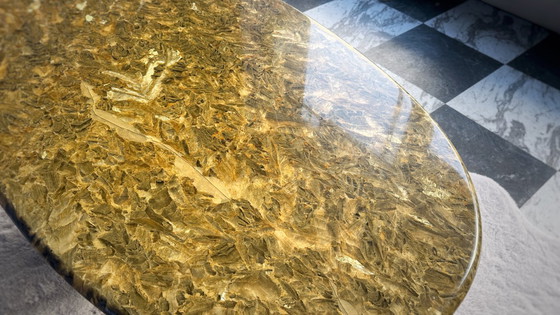 Image 1 of Vintage Coffee Table Alabaster Marble 80s Italy Onyx Table Couch jean charles